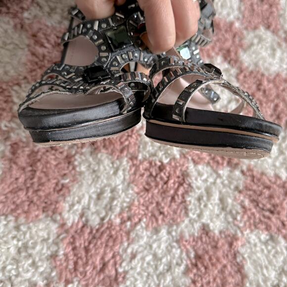 Vince Camuto Crista Black Strappy Embellished Platform Heels - Picture 7 of 10